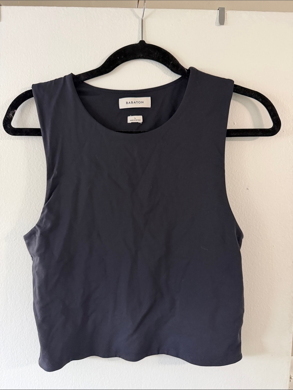 Babaton Navy Crewneck Tank